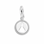 PINGENTE DE PRATA CLICK RELIGIOSO REDONDO COM NSRA APARECIDA 501510