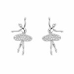 BRINCO DE PRATA PAVE BAILARINA 501484