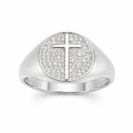 ANEL DE PRATA RELIGIOSO CRUZ PARA MINDINHO
