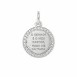 PINGENTE DE PRATA RELIGIOSO PAVE SALMO 23 501498