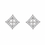 BRINCO DE PRATA PAVE LOSANGO COM 32 ZIRCONES CRAVEJADOS 21918