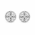 BRINCO MANDALA BORDADO CZ NO MEIO 16692