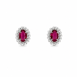 BRINCO DE PRATA CRISTAL OVAL TURMALINA ROSA