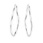 ARGOLA DE PRATA INFINITO FIO QUADRADO 40 MM