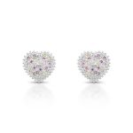 BRINCO DE PRATA PAVE CORAÇÃO COM 184 ZIRCONES CRAVEJADOS 22036