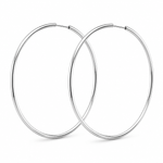 ARGOLA DE PRATA FIO QUADRADO 40 MM