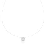 COLAR DE NYLON PONTO DE LUZ REDONDO COM 19 ZIRCONES CRAVEJADOS E PEDRA PRINCIPAL 5 MM 19540