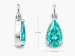 COLAR DE PRATA 925 COM 7 ZIRCÔNIAS GOTAS CRAVEJADAS