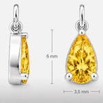 COLAR DE PRATA 925 COM 7 ZIRCÔNIAS GOTAS CRAVEJADAS