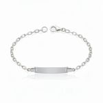 PULSEIRA DE PRATA INFANTIL PLAQUINHA