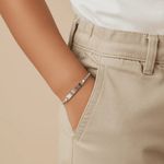 PULSEIRA DE PRATA INFANTIL PLAQUINHA