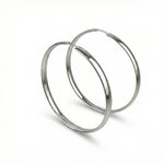 ARGOLA DE PRATA MEIA CANA 48 MM