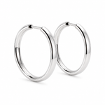 ARGOLA DE PRATA MEIA CANA 20 MM