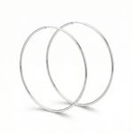 ARGOLA DE PRATA FIO REDONDO 65 MM
