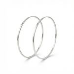 ARGOLA DE PRATA FIO QUADRADO 25 MM