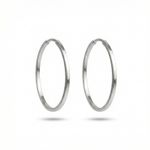 ARGOLA DE PRATA FIO QUADRADO 25 MM