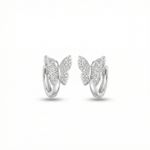 ARGOLA DE PRATA PAVE BORBOLETA 500958