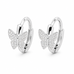 ARGOLA DE PRATA PAVE BORBOLETA 500958