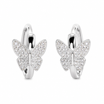 ARGOLA DE PRATA PAVE BORBOLETA 500958