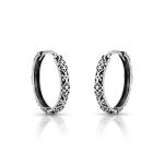 ARGOLA DE PRATA BALI COM 6 ZIRCONES CRAVEJADOS 21319