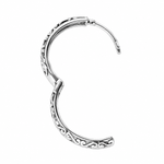 ARGOLA DE PRATA BALI COM 6 ZIRCONES CRAVEJADOS 21319
