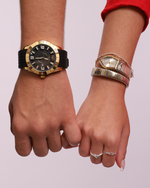 RELÓGIO SERPENTES EURO FEMININO | AÇO BICOLOR CAIXA 24 MM