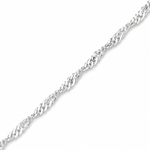 PULSEIRA DE PRATA SINGAPURA 1MM 18 CM