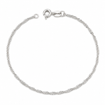PULSEIRA DE PRATA SINGAPURA 1MM 18 CM