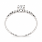 ANEL DE PRATA SOLITARIO  4 MM 501197