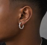 ARGOLA DE PRATA MASCULINO CAVEIRAS 18 MM LISO 21686