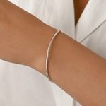 BRACELETE DE PRATA ONDULADO FIO 130