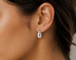 ARGOLA DE PRATA LISA GOTA 11 MM 500878