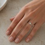 ANEL DE PRATA SOLITARIO COM 1 ZIRCONIA REDONDA DE 3,5 MM CRAVEJADA 500451