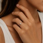 ANEL DE PRATA SOLITARIO COM 1 ZIRCONIA REDONDA DE 4 MM CRAVEJADA 500450