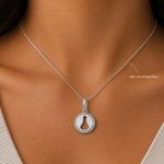 PINGENTE DE PRATA CLICK RELIGIOSO REDONDO COM NSRA APARECIDA 501510