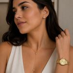 RELOGIO CONDOR FEMININO COM SEMI JOIAS DOURADO