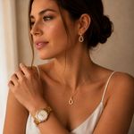 RELOGIO CONDOR FEMININO COM SEMI JOIAS DOURADO