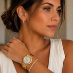 RELOGIO CONDOR FEMININO COM SEMI JOIAS DOURADO