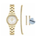 RELOGIO CONDOR FEMININO COM SEMI JOIAS DOURADO