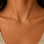 COLAR COM PINGENTE DE LETRA INICIAL EM PRATA 925