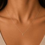 COLAR COM PINGENTE DE LETRA INICIAL EM PRATA 925