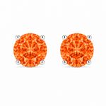 BRINCO DE PRATA SOLITARIO LARANJA APEROL