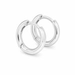ARGOLA DE PRATA LISA REDONDA CLICK PEQ DO TRIO 501400