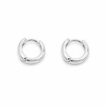 ARGOLA DE PRATA LISA REDONDA CLICK PEQ DO TRIO 501400
