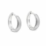 ARGOLA DE PRATA CLICK MEIA CANA TRABALHADA 501398