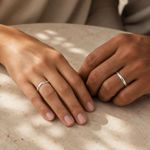 PAR ALIANÇAS - MEIA CANA 3 MM - PRATA 925