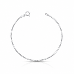 PULSEIRA DE PRATA VENEZIANA V15 18 CM