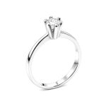 ANEL DE PRATA SOLITARIO 4 MM 501214