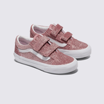 Tênis Vans Kids Old Skool V Glitter Rose Gold