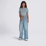Calça Vans Sirelle Distressed Puddle Ss Stone Wash Blue